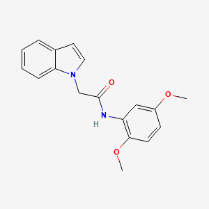 molecular formula C18H18N2O3 B4450526 N-(2,5-dimethoxyphenyl)-2-(1H-indol-1-yl)acetamide 