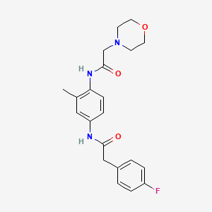 2-(4-fluorophenyl)-N-{3-methyl-4-[(4-morpholinylacetyl)amino]phenyl}acetamide