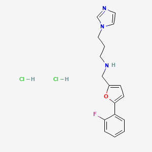 N-{[5-(2-fluorophenyl)-2-furyl]methyl}-3-(1H-imidazol-1-yl)propan-1-amine dihydrochloride