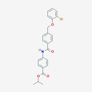 molecular formula C24H22BrNO4 B445054 Isopropyl 4-({4-[(2-bromophenoxy)methyl]benzoyl}amino)benzoate 