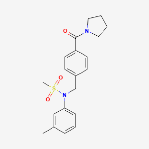 N-(3-methylphenyl)-N-[4-(1-pyrrolidinylcarbonyl)benzyl]methanesulfonamide