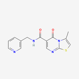 3-methyl-5-oxo-N-(3-pyridinylmethyl)-5H-[1,3]thiazolo[3,2-a]pyrimidine-6-carboxamide