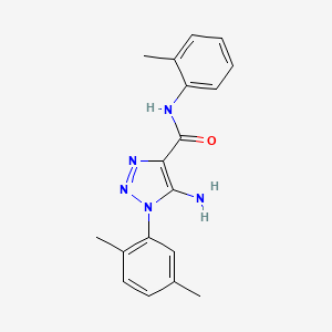 5-amino-1-(2,5-dimethylphenyl)-N-(2-methylphenyl)-1H-1,2,3-triazole-4-carboxamide