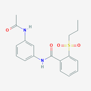 N-[3-(acetylamino)phenyl]-2-(propylsulfonyl)benzamide