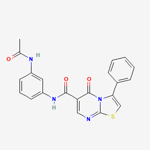 N-[3-(acetylamino)phenyl]-5-oxo-3-phenyl-5H-[1,3]thiazolo[3,2-a]pyrimidine-6-carboxamide