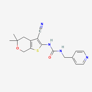 N-(3-cyano-5,5-dimethyl-4,7-dihydro-5H-thieno[2,3-c]pyran-2-yl)-N'-(4-pyridinylmethyl)urea