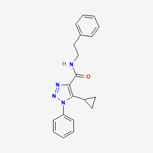 molecular formula C20H20N4O B4450640 5-cyclopropyl-1-phenyl-N-(2-phenylethyl)-1H-1,2,3-triazole-4-carboxamide 