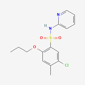 molecular formula C15H17ClN2O3S B4450649 5-chloro-4-methyl-2-propoxy-N-2-pyridinylbenzenesulfonamide 