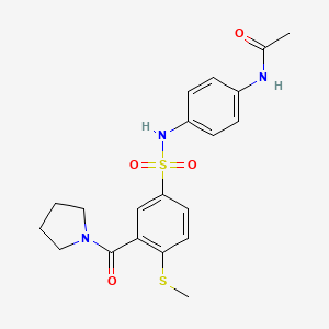 N-[4-({[4-(methylthio)-3-(1-pyrrolidinylcarbonyl)phenyl]sulfonyl}amino)phenyl]acetamide