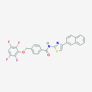 molecular formula C27H16F4N2O2S B445068 N-[4-(2-naphthyl)-1,3-thiazol-2-yl]-4-[(2,3,5,6-tetrafluorophenoxy)methyl]benzamide 