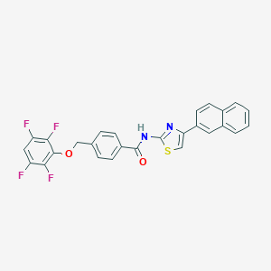 N-[4-(2-naphthyl)-1,3-thiazol-2-yl]-4-[(2,3,5,6-tetrafluorophenoxy)methyl]benzamide