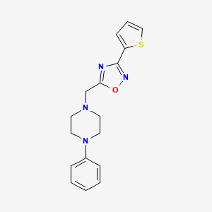 1-phenyl-4-{[3-(2-thienyl)-1,2,4-oxadiazol-5-yl]methyl}piperazine