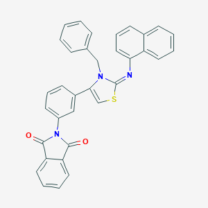 molecular formula C34H23N3O2S B445070 2-{3-[3-benzyl-2-(1-naphthylimino)-2,3-dihydro-1,3-thiazol-4-yl]phenyl}-1H-isoindole-1,3(2H)-dione 
