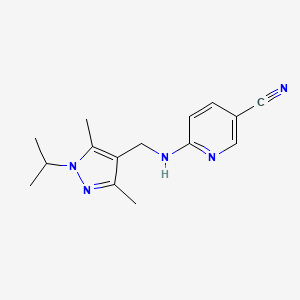 6-{[(1-isopropyl-3,5-dimethyl-1H-pyrazol-4-yl)methyl]amino}nicotinonitrile