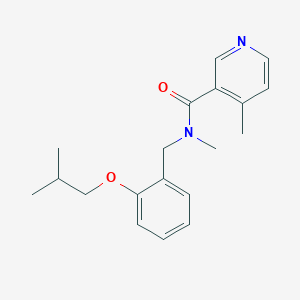 molecular formula C19H24N2O2 B4450756 N-(2-isobutoxybenzyl)-N,4-dimethylnicotinamide 