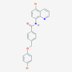 molecular formula C23H16Br2N2O2 B445077 4-[(4-bromophenoxy)methyl]-N-(5-bromo-8-quinolinyl)benzamide CAS No. 438530-66-6
