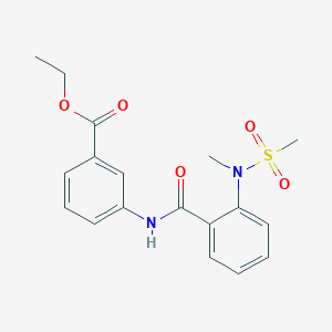 molecular formula C18H20N2O5S B4450787 ethyl 3-({2-[methyl(methylsulfonyl)amino]benzoyl}amino)benzoate 