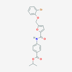 molecular formula C22H20BrNO5 B445079 Isopropyl 4-({5-[(2-bromophenoxy)methyl]-2-furoyl}amino)benzoate 