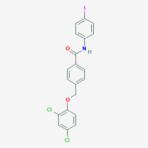 molecular formula C20H14Cl2INO2 B445081 4-[(2,4-dichlorophenoxy)methyl]-N-(4-iodophenyl)benzamide 