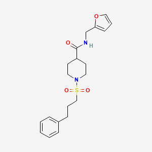 N-(2-furylmethyl)-1-[(3-phenylpropyl)sulfonyl]-4-piperidinecarboxamide