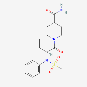 1-{2-[(methylsulfonyl)(phenyl)amino]butanoyl}-4-piperidinecarboxamide