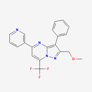 2-(methoxymethyl)-3-phenyl-5-(3-pyridinyl)-7-(trifluoromethyl)pyrazolo[1,5-a]pyrimidine