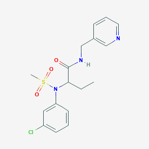 2-[(3-chlorophenyl)(methylsulfonyl)amino]-N-(3-pyridinylmethyl)butanamide