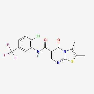 N-[2-chloro-5-(trifluoromethyl)phenyl]-2,3-dimethyl-5-oxo-5H-[1,3]thiazolo[3,2-a]pyrimidine-6-carboxamide