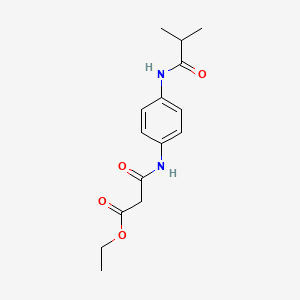 ethyl 3-{[4-(isobutyrylamino)phenyl]amino}-3-oxopropanoate