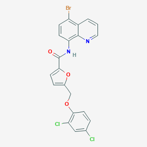 molecular formula C21H13BrCl2N2O3 B445087 N-(5-bromoquinolin-8-yl)-5-[(2,4-dichlorophenoxy)methyl]furan-2-carboxamide 