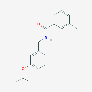 molecular formula C18H21NO2 B4450879 N-(3-isopropoxybenzyl)-3-methylbenzamide 