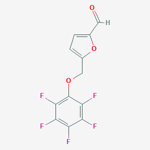 molecular formula C12H5F5O3 B445089 5-[(Pentafluorophenoxy)methyl]furan-2-carbaldehyde 
