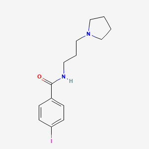 molecular formula C14H19IN2O B4450900 4-iodo-N-[3-(1-pyrrolidinyl)propyl]benzamide 