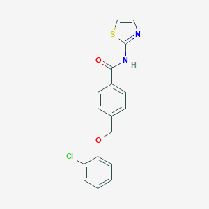 molecular formula C17H13ClN2O2S B445092 4-[(2-chlorophenoxy)methyl]-N-(1,3-thiazol-2-yl)benzamide 