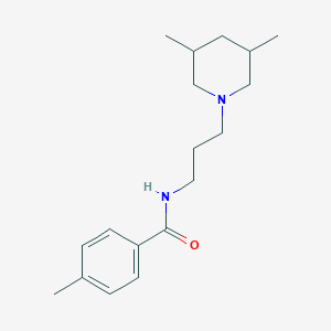 N-[3-(3,5-dimethyl-1-piperidinyl)propyl]-4-methylbenzamide