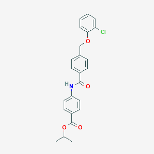 molecular formula C24H22ClNO4 B445099 Isopropyl 4-({4-[(2-chlorophenoxy)methyl]benzoyl}amino)benzoate 