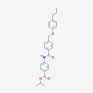 molecular formula C27H29NO4 B445100 Isopropyl 4-({4-[(4-propylphenoxy)methyl]benzoyl}amino)benzoate 