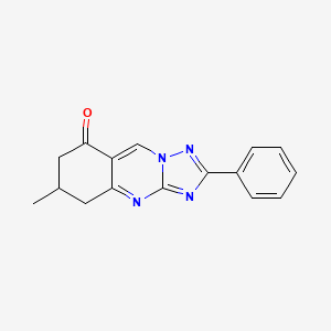 molecular formula C16H14N4O B4451004 6-methyl-2-phenyl-6,7-dihydro[1,2,4]triazolo[5,1-b]quinazolin-8(5H)-one 