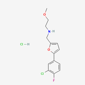 N-{[5-(3-chloro-4-fluorophenyl)-2-furyl]methyl}-2-methoxyethanamine hydrochloride