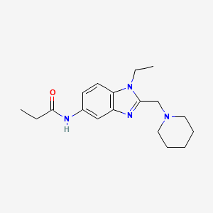 N-[1-ethyl-2-(1-piperidinylmethyl)-1H-benzimidazol-5-yl]propanamide