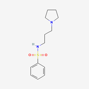 molecular formula C13H20N2O2S B4451031 N-[3-(1-pyrrolidinyl)propyl]benzenesulfonamide 