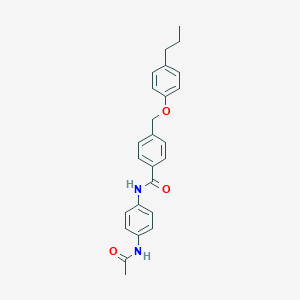 molecular formula C25H26N2O3 B445104 N-[4-(acetylamino)phenyl]-4-[(4-propylphenoxy)methyl]benzamide 