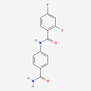 N-[4-(aminocarbonyl)phenyl]-2,4-difluorobenzamide