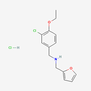 molecular formula C14H17Cl2NO2 B4451051 (3-chloro-4-ethoxybenzyl)(2-furylmethyl)amine hydrochloride 