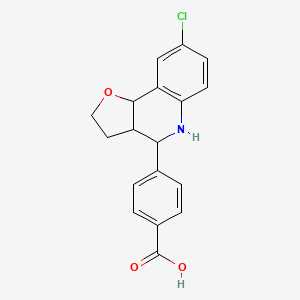 molecular formula C18H16ClNO3 B4451059 4-(8-chloro-2,3,3a,4,5,9b-hexahydrofuro[3,2-c]quinolin-4-yl)benzoic acid 