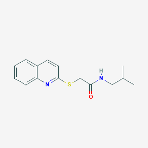 N-isobutyl-2-(2-quinolinylthio)acetamide