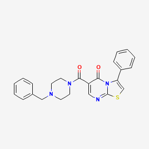 6-[(4-benzyl-1-piperazinyl)carbonyl]-3-phenyl-5H-[1,3]thiazolo[3,2-a]pyrimidin-5-one