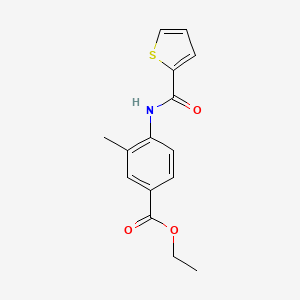 molecular formula C15H15NO3S B4451085 ethyl 3-methyl-4-[(2-thienylcarbonyl)amino]benzoate 