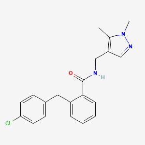 2-(4-chlorobenzyl)-N-[(1,5-dimethyl-1H-pyrazol-4-yl)methyl]benzamide