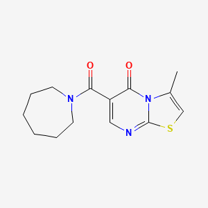 molecular formula C14H17N3O2S B4451105 6-(1-azepanylcarbonyl)-3-methyl-5H-[1,3]thiazolo[3,2-a]pyrimidin-5-one 